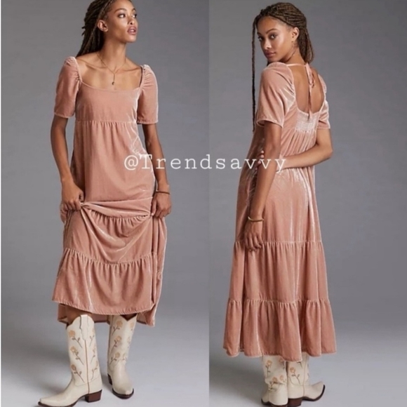 Anthropologie Dresses & Skirts - NWT Anthropologie Empire waist Velvet midi dress